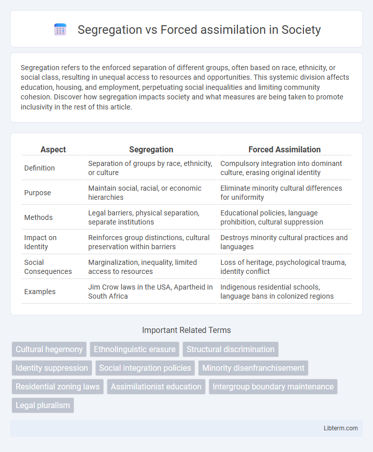 Forced assimilation vs Segregation in Society - What is The Difference?