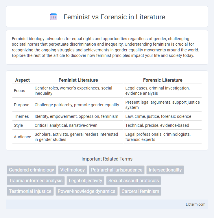 Forensic vs Feminist in Literature - What is The Difference?
