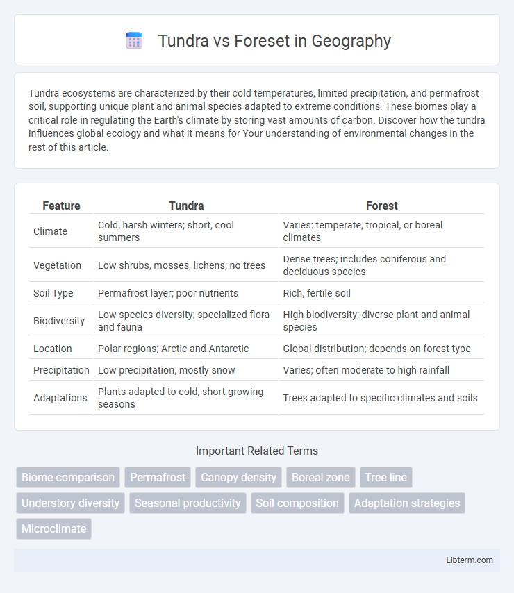 Foreset vs Tundra in Geography - What is The Difference?