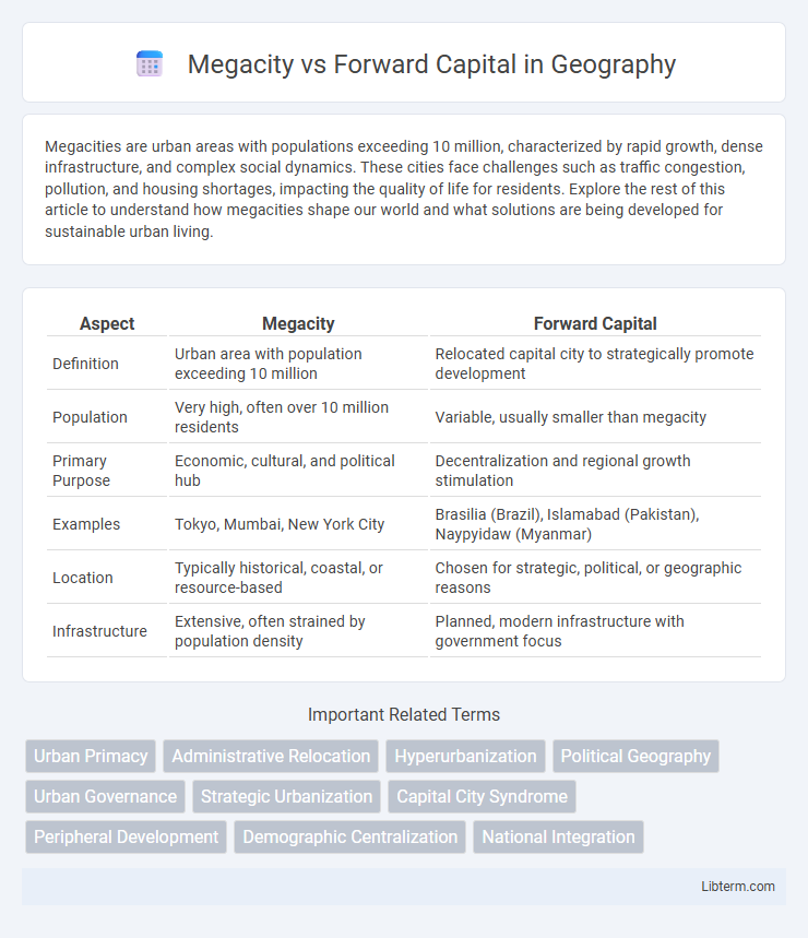 Forward Capital vs Megacity in Geography - What is The Difference?