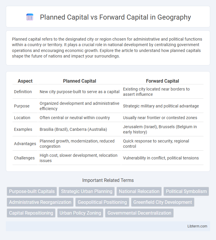 Forward Capital vs Planned Capital in Geography - What is The Difference?