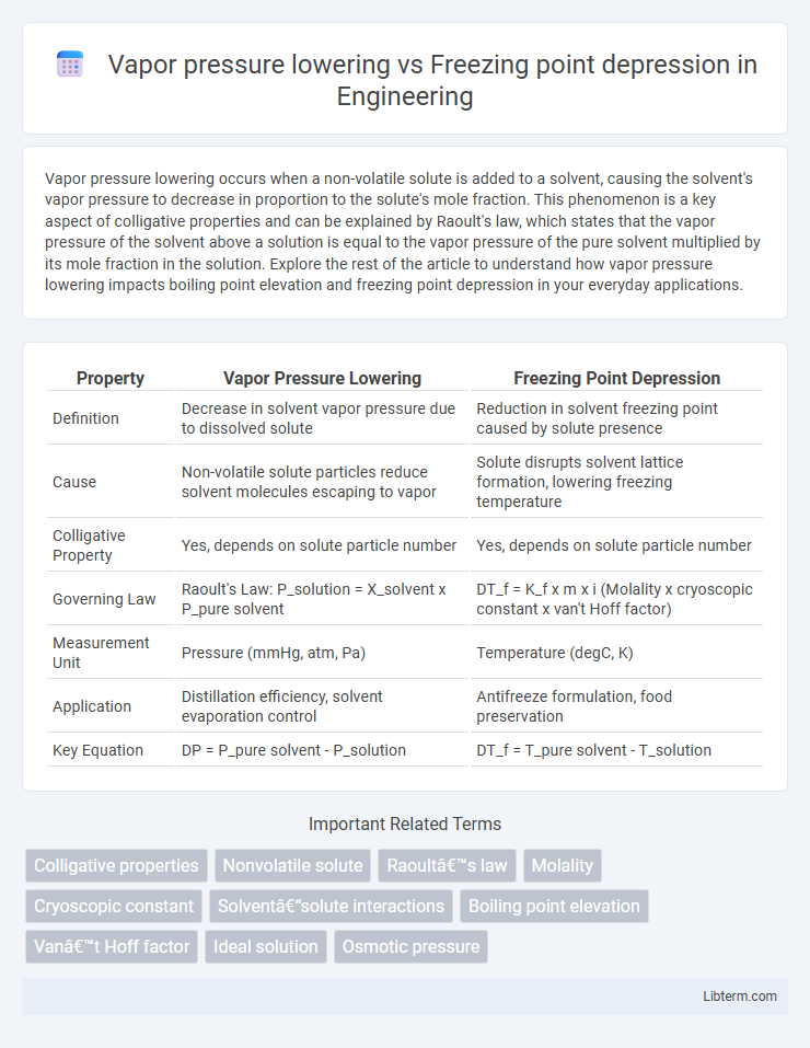 Freezing point depression vs Vapor pressure lowering in Engineering - What is The Difference?