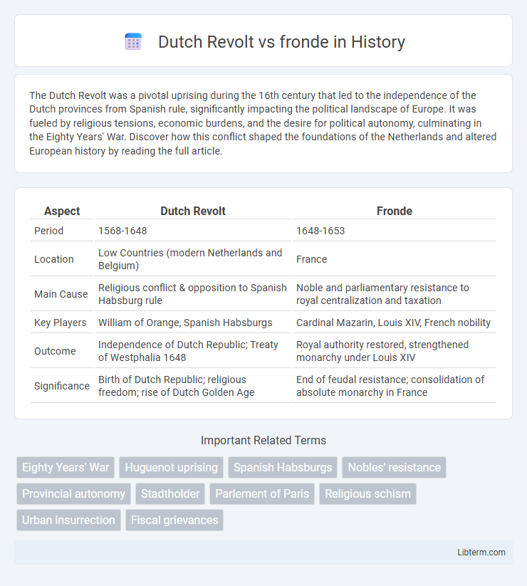 fronde vs Dutch Revolt in History - What is The Difference?
