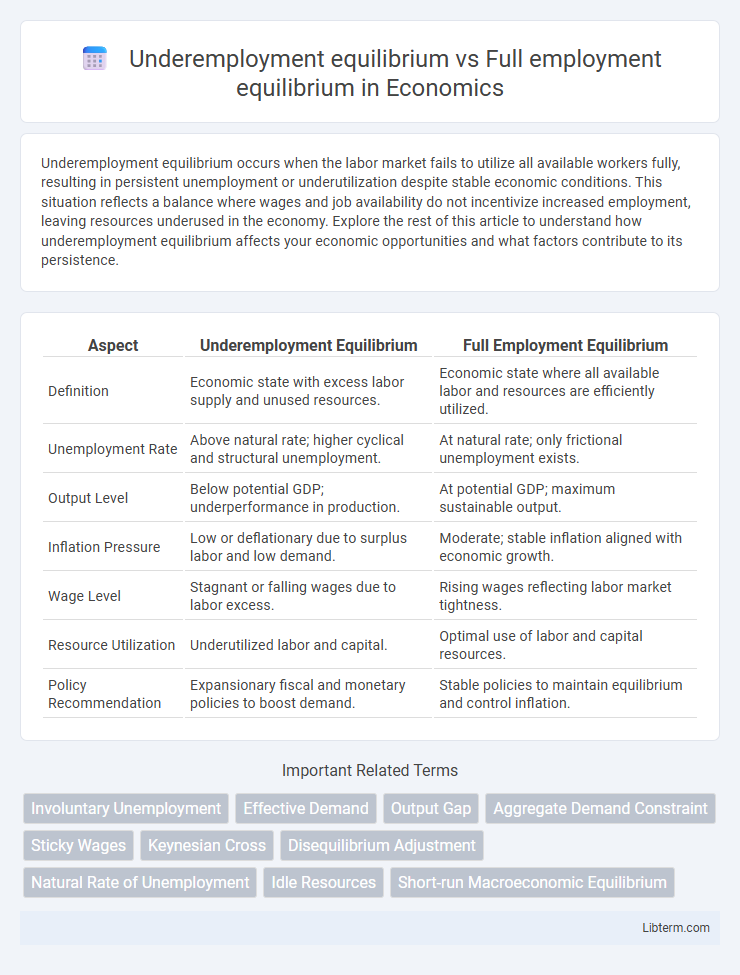 Full employment equilibrium vs Underemployment equilibrium in Economics - What is The Difference?