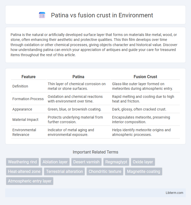 fusion crust vs Patina in Environment - What is The Difference?