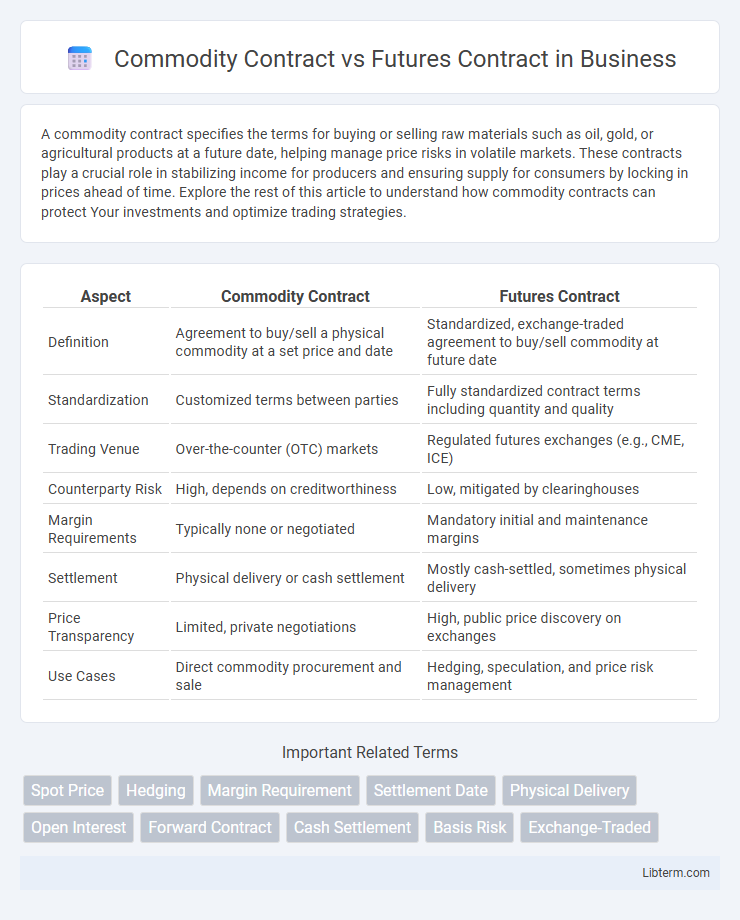 Futures Contract vs Commodity Contract in Business - What is The Difference?