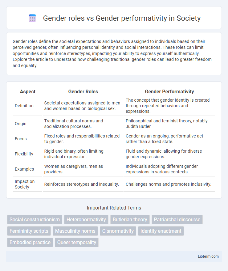 Gender performativity vs Gender roles in Society - What is The Difference?