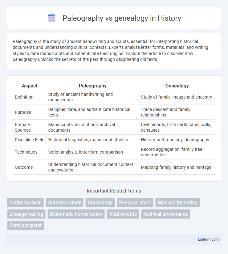 genealogy vs Paleography in History - What is The Difference?