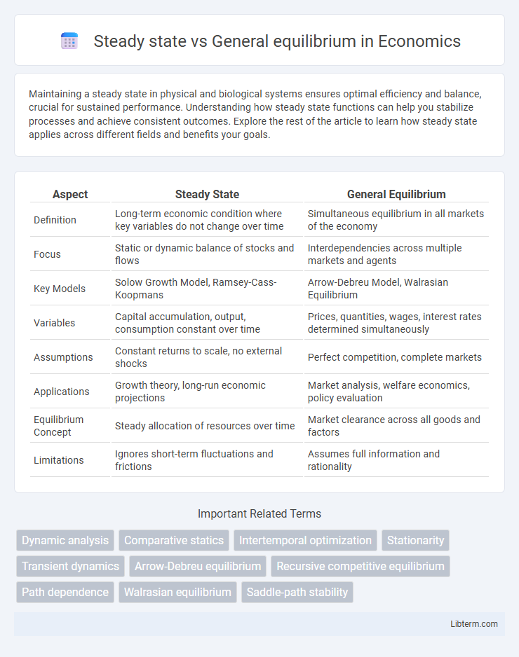 General equilibrium vs Steady state in Economics - What is The Difference?