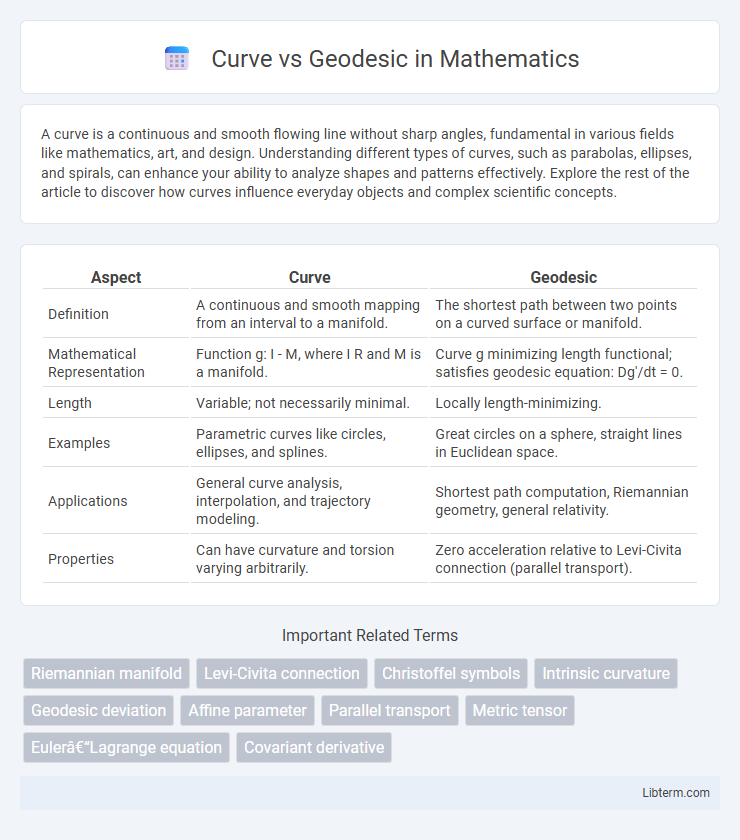 Geodesic vs Curve in Mathematics - What is The Difference?