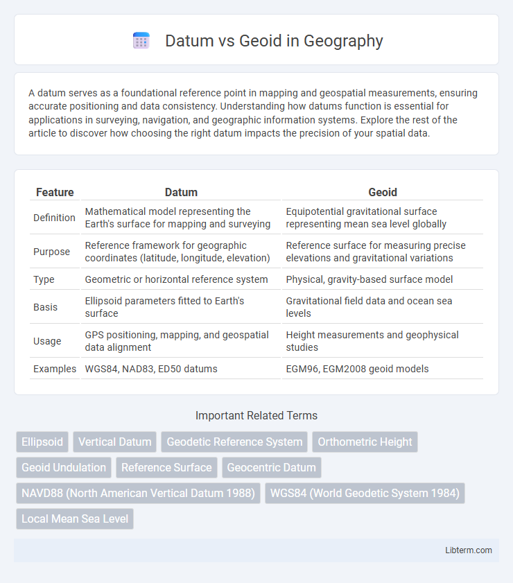 Geoid vs Datum in Geography - What is The Difference?