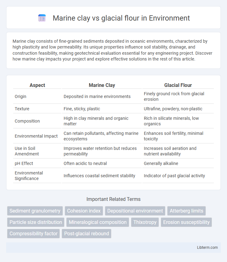 glacial flour vs Marine clay in Environment - What is The Difference?
