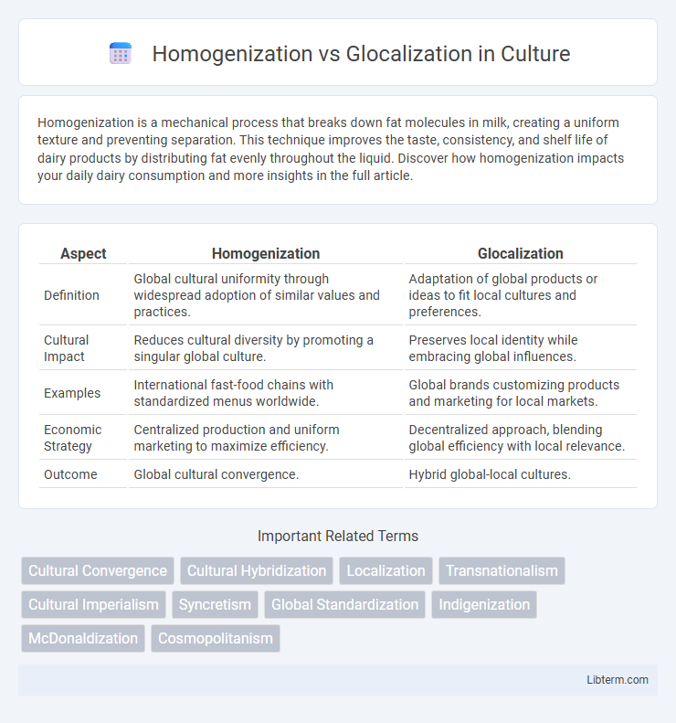 Glocalization vs Homogenization in Culture - What is The Difference?