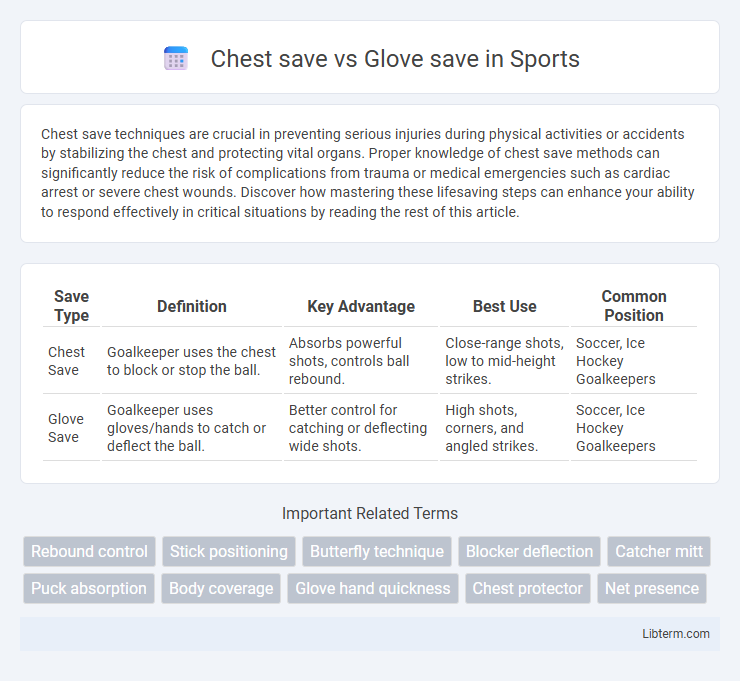 Glove save vs Chest save in Sports - What is The Difference?