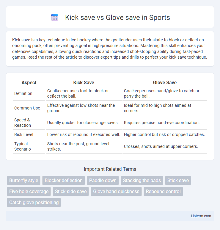 Glove save vs Kick save in Sports - What is The Difference?