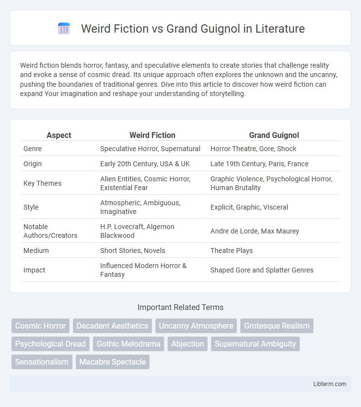 Grand Guignol vs Weird Fiction in Literature - What is The Difference?