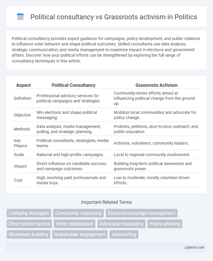 Grassroots activism vs Political consultancy in Politics - What is The Difference?