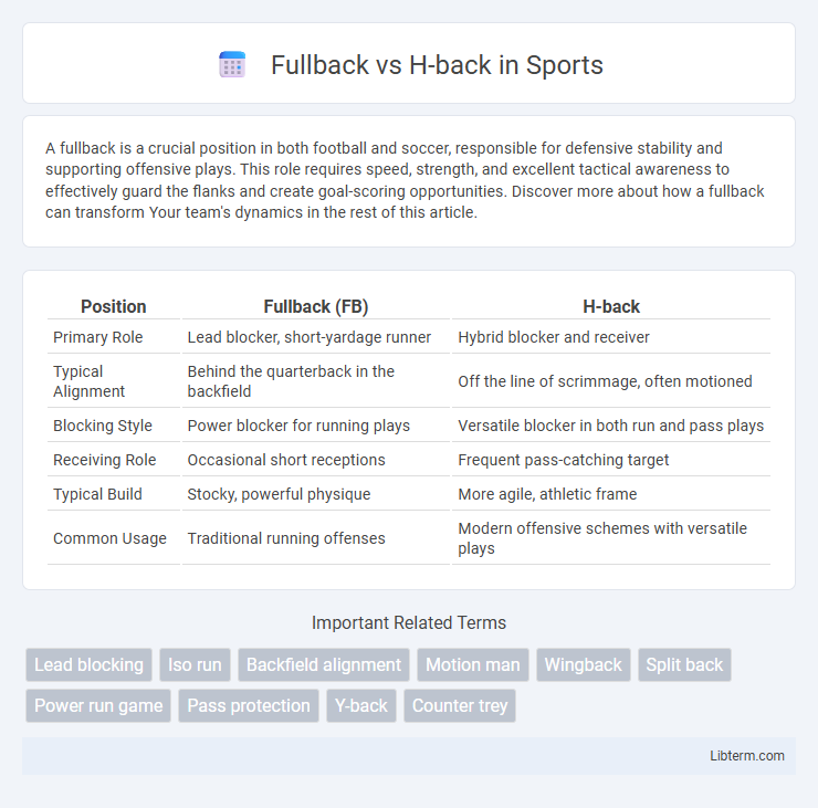 H-back vs Fullback in Sports - What is The Difference?