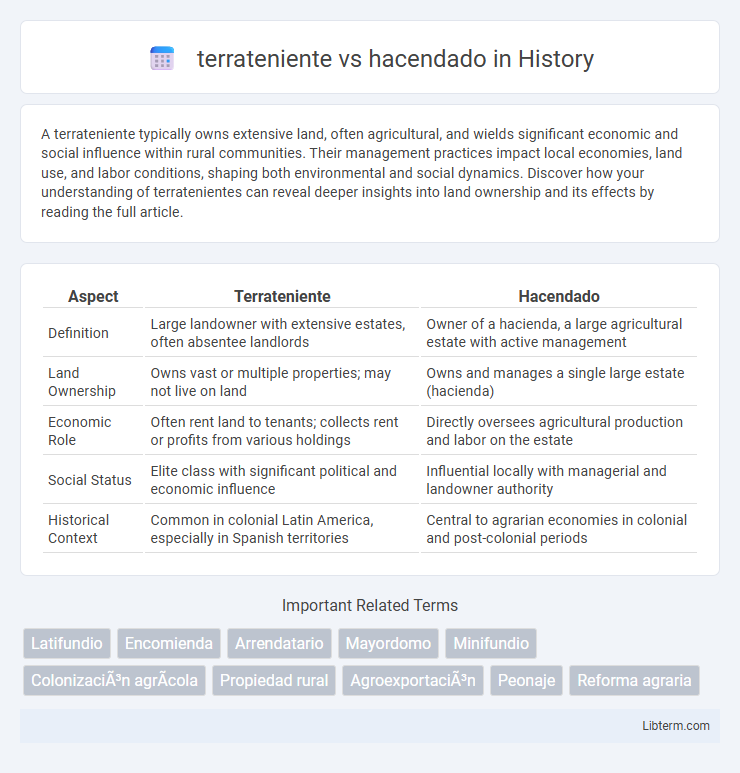 hacendado vs terrateniente in History - What is The Difference?