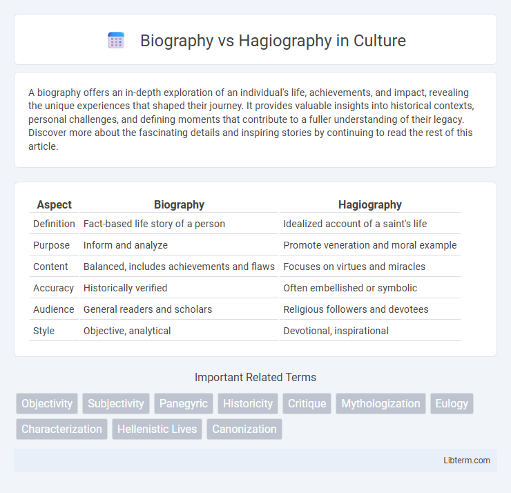 Hagiography vs Biography in Culture - What is The Difference?