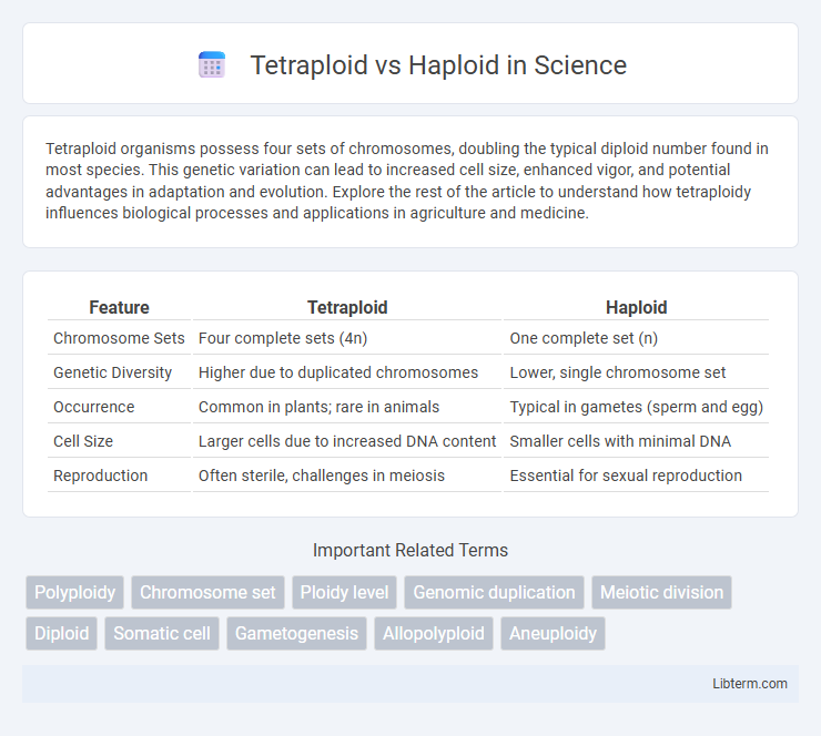 Haploid vs Tetraploid in Science - What is The Difference?
