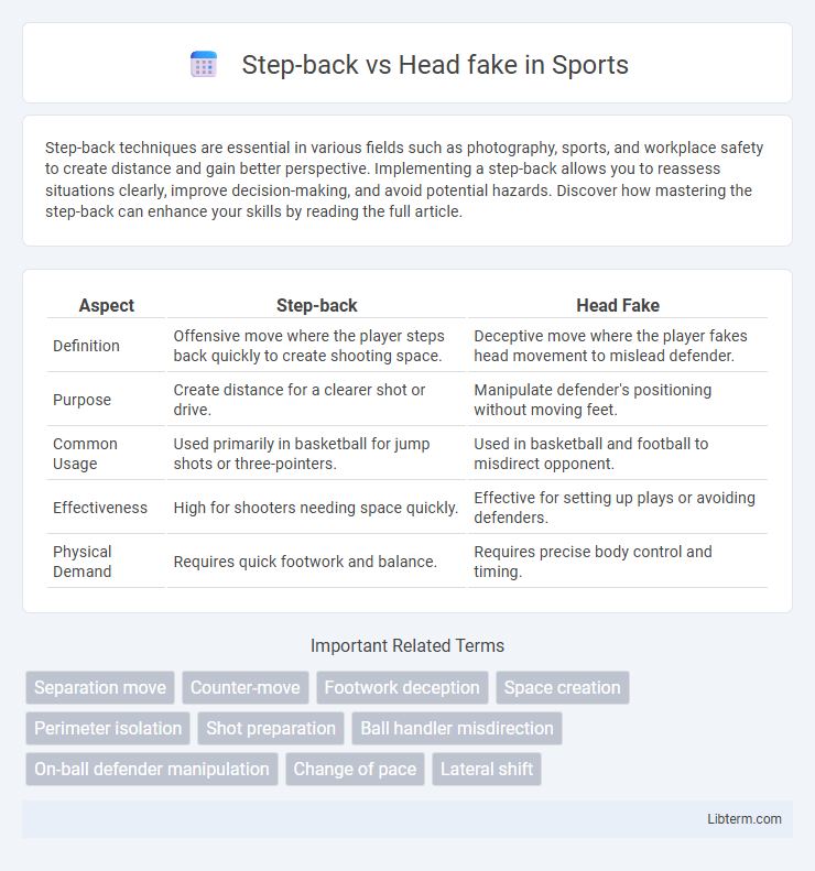 Head fake vs Step-back in Sports - What is The Difference?