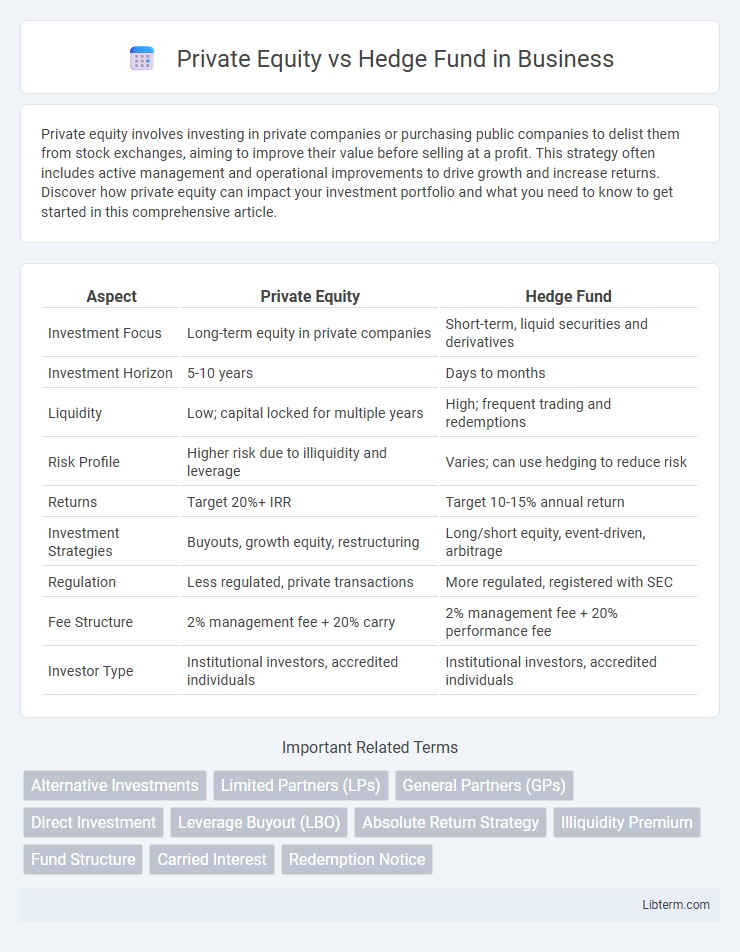 Hedge Fund vs Private Equity in Business - What is The Difference?