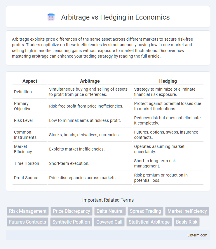 Hedging vs Arbitrage in Economics - What is The Difference?
