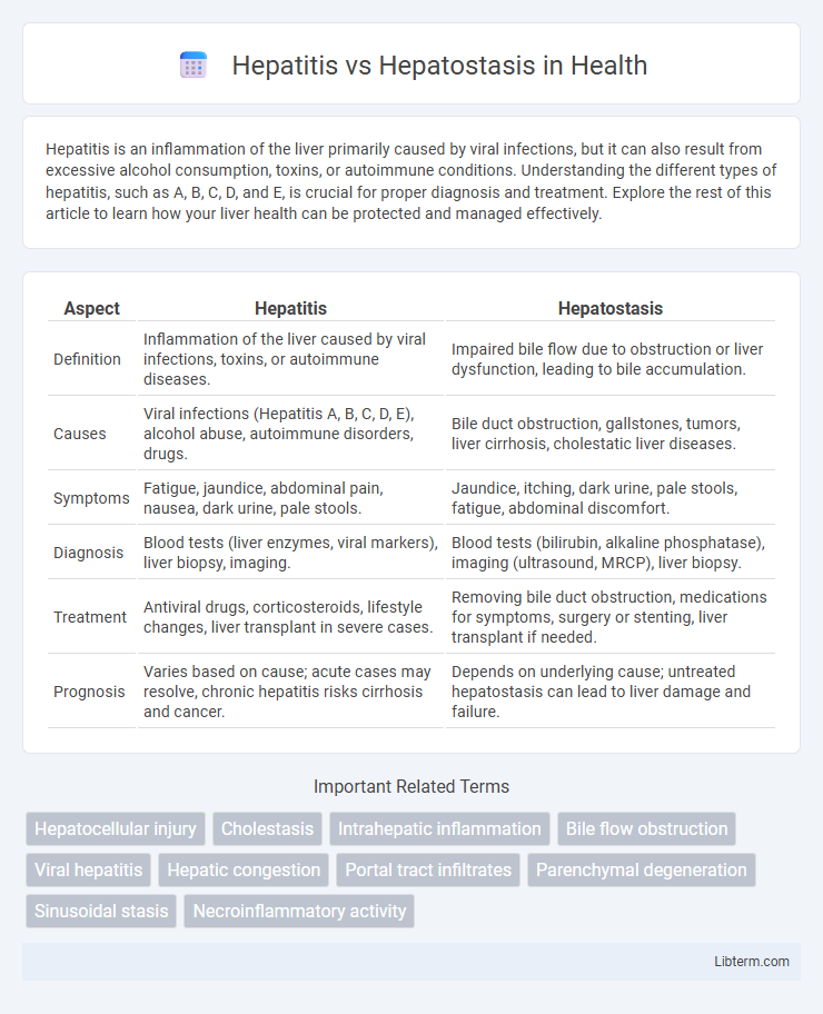 Hepatostasis vs Hepatitis in Health - What is The Difference?
