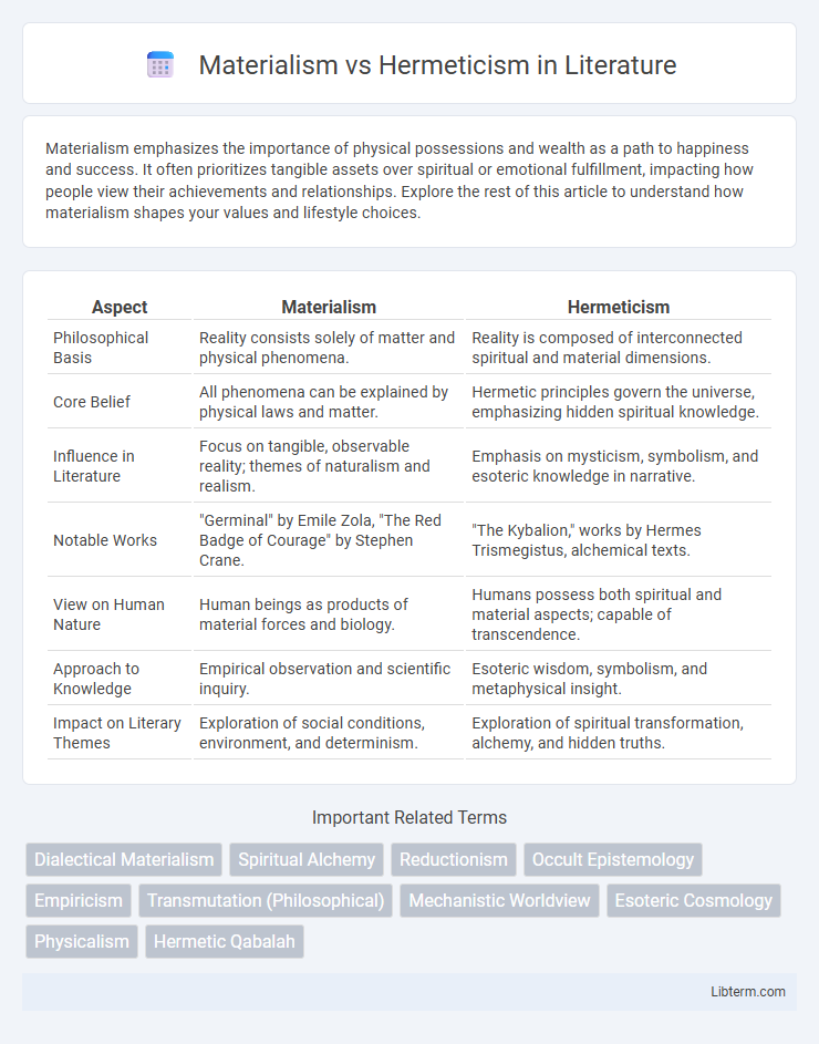 Hermeticism vs Materialism in Literature - What is The Difference?