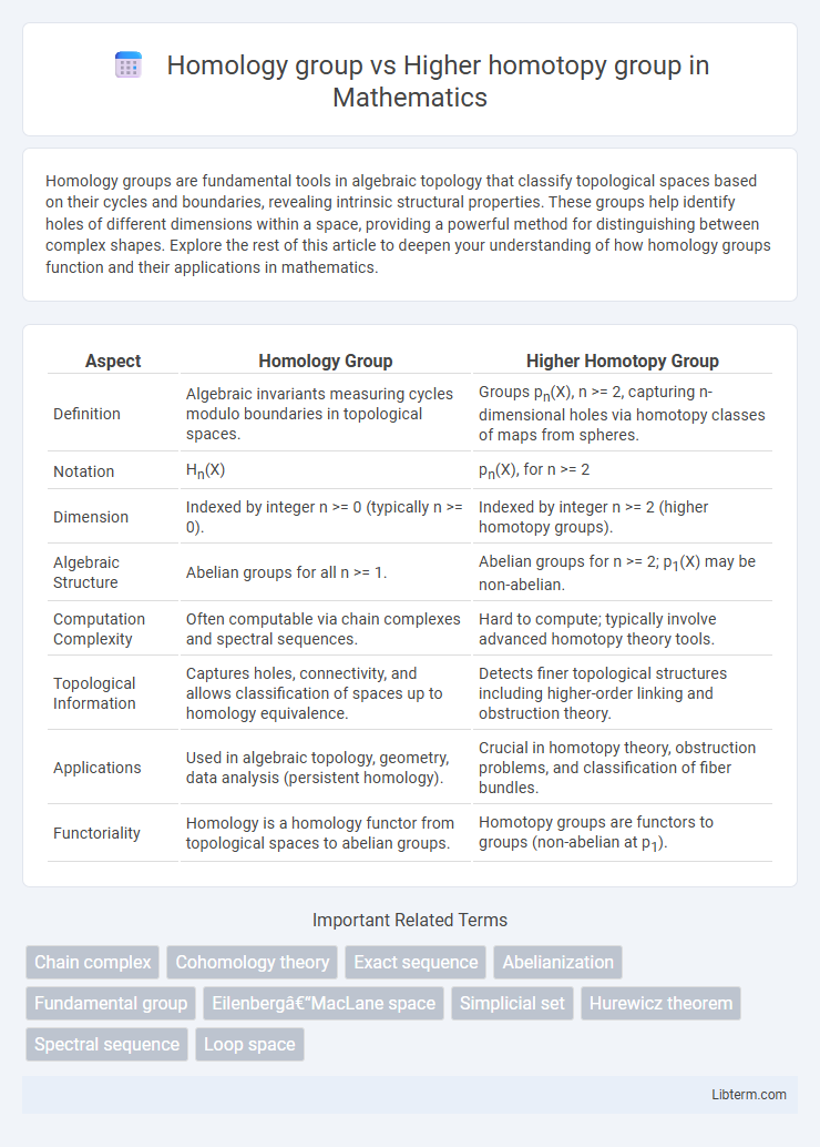 Higher homotopy group vs Homology group in Mathematics - What is The Difference?