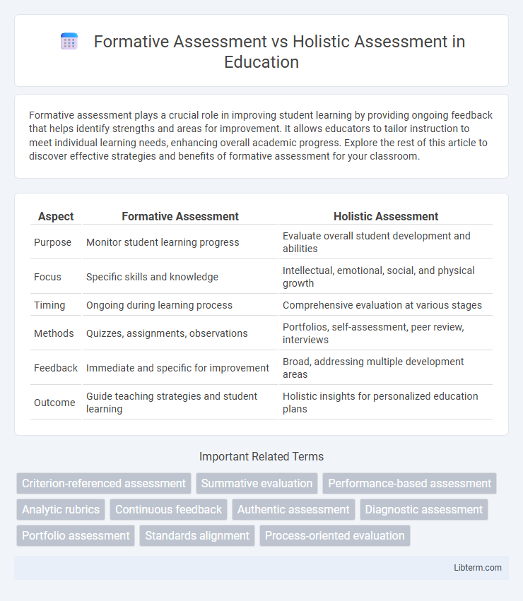 Holistic Assessment vs Formative Assessment in Education - What is The Difference?