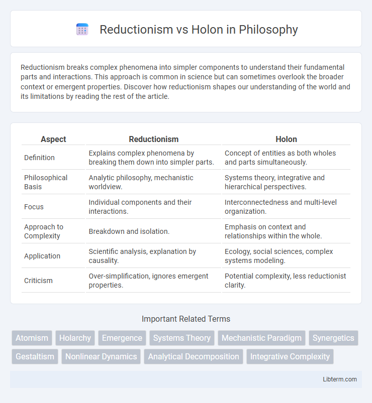 Holon vs Reductionism in Philosophy - What is The Difference?