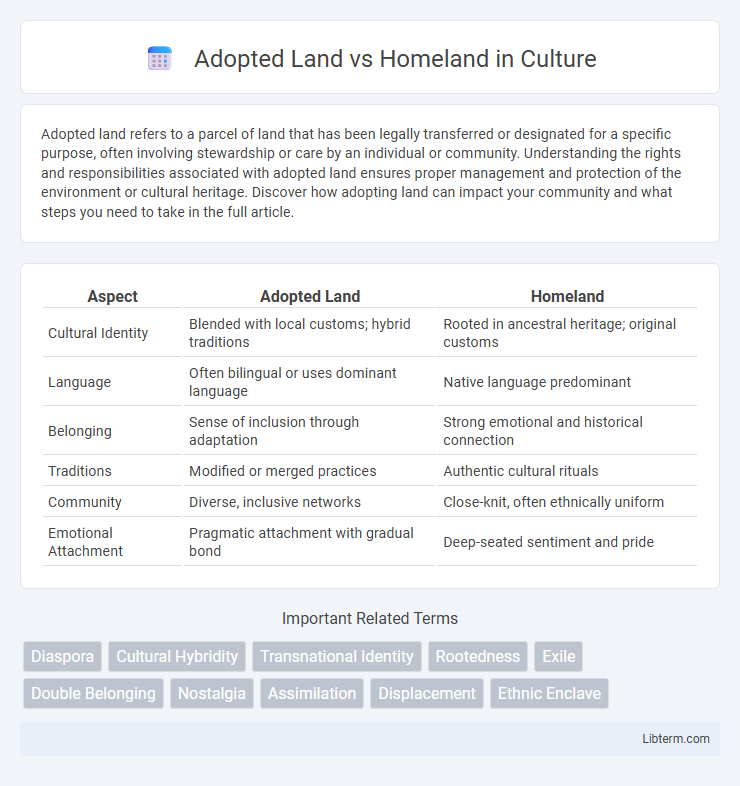 Homeland vs Adopted Land in Culture - What is The Difference?
