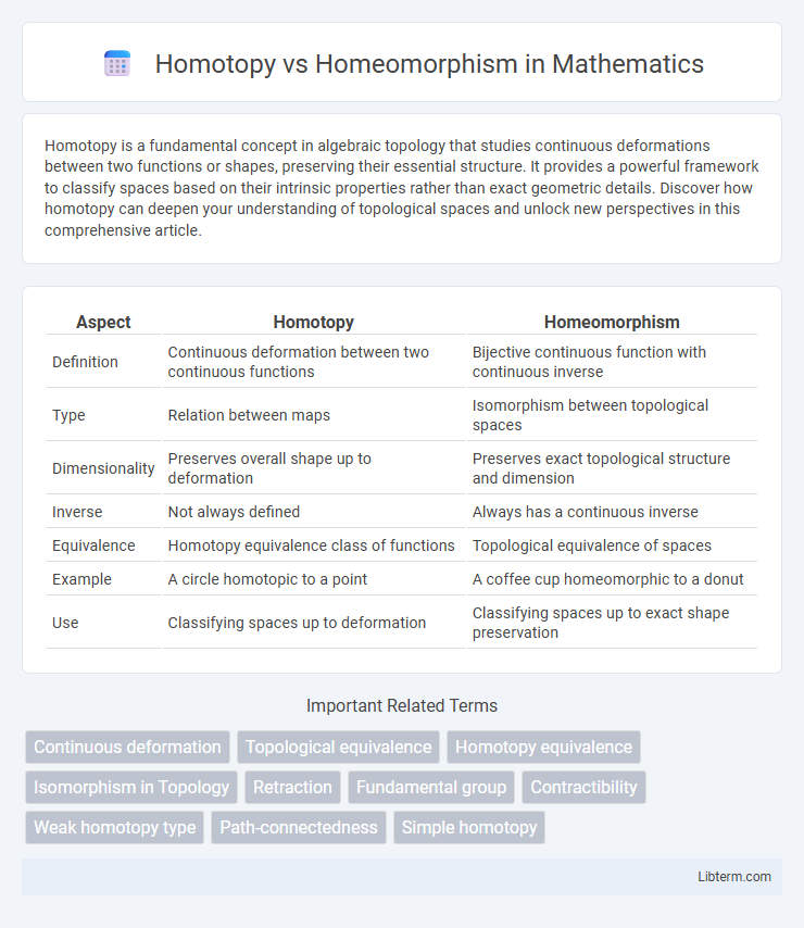 Homeomorphism vs Homotopy in Mathematics - What is The Difference?