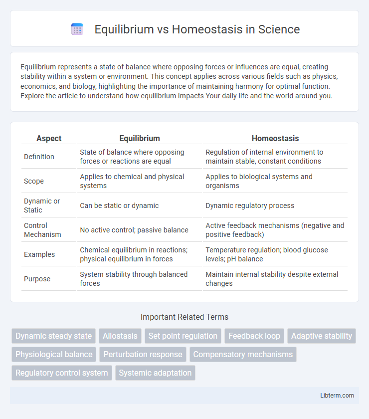 Homeostasis vs Equilibrium in Science - What is The Difference?