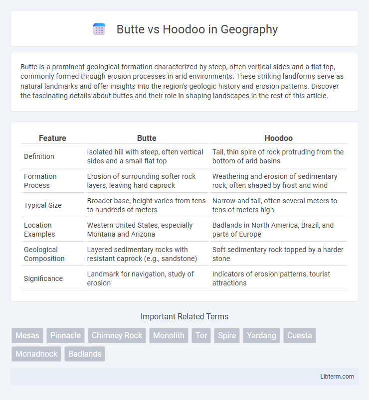 Hoodoo vs Butte in Geography - What is The Difference?