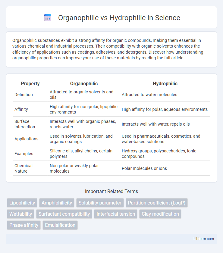 Hydrophilic vs Organophilic in Science - What is The Difference?