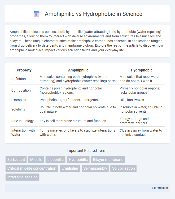 Hydrophobic vs Amphiphilic in Science - What is The Difference?