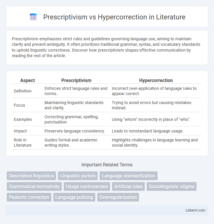 Hypercorrection vs Prescriptivism in Literature - What is The Difference?