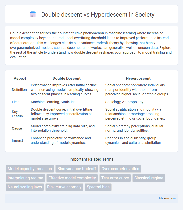 Hyperdescent vs Double descent in Society - What is The Difference?