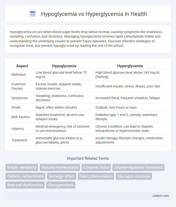 Hyperglycemia vs Hypoglycemia in Health - What is The Difference?