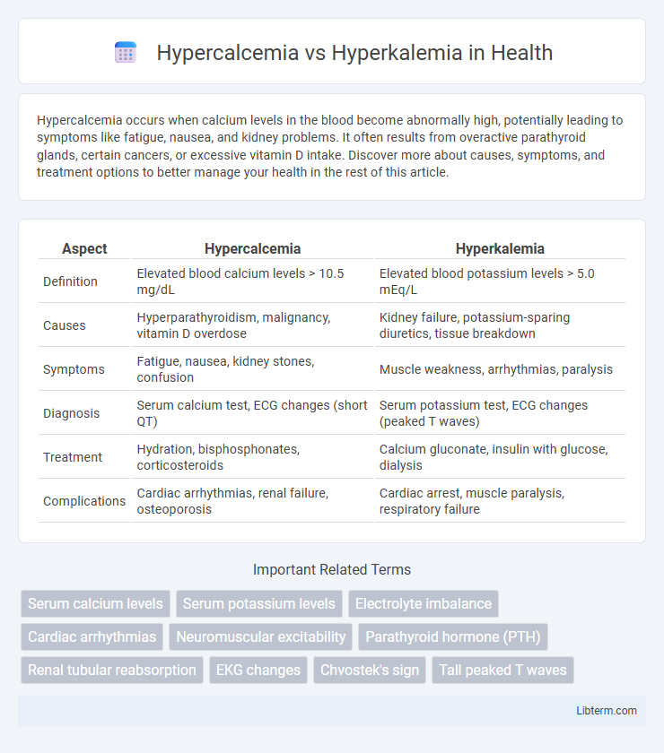 Hyperkalemia vs Hypercalcemia in Health - What is The Difference?