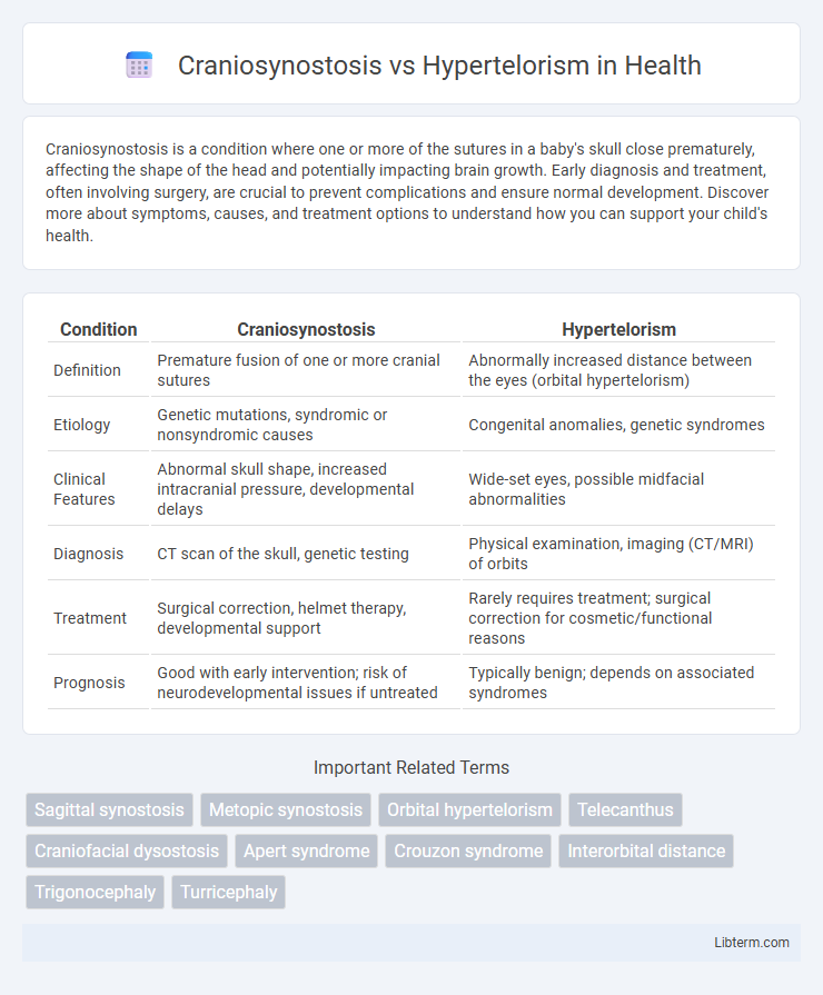 Hypertelorism vs Craniosynostosis in Health - What is The Difference?