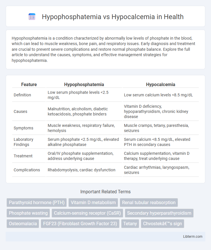 Hypocalcemia vs Hypophosphatemia in Health - What is The Difference?