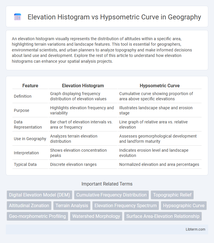 Hypsometric Curve vs Elevation Histogram in Geography - What is The Difference?