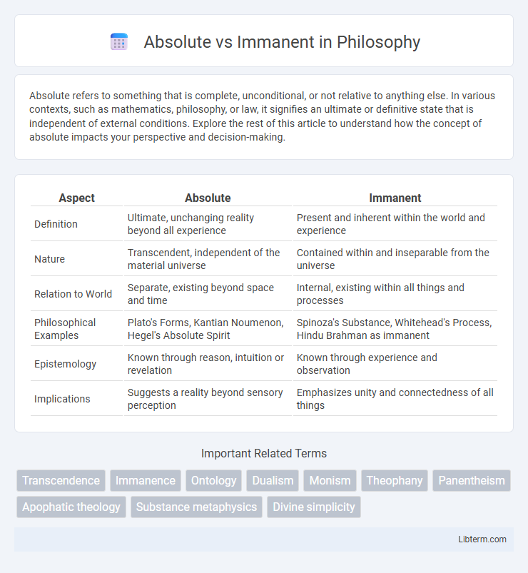 Immanent vs Absolute in Philosophy - What is The Difference?
