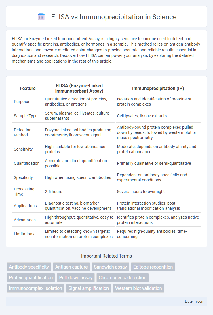 Immunoprecipitation vs ELISA in Science - What is The Difference?