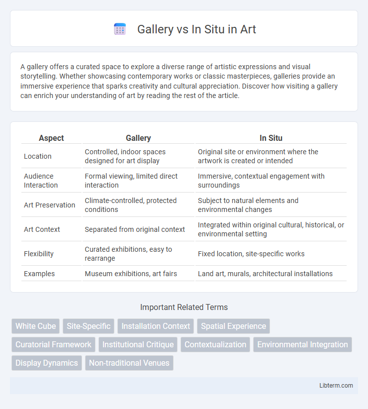 In Situ vs Gallery in Art - What is The Difference?