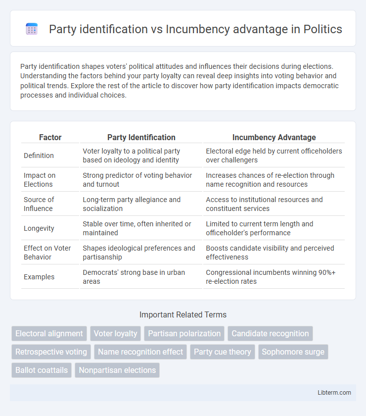 Incumbency advantage vs Party identification in Politics - What is The Difference?